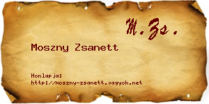 Moszny Zsanett névjegykártya